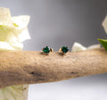 Aretes Eterna Esmeralda – Doble Baño de Oro