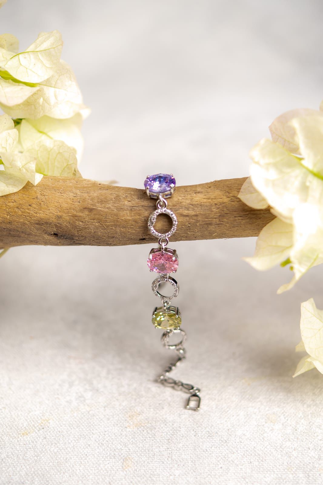 Pulsera Eterna Prisma Pastel – Baño de Plata